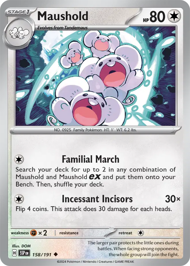 Maushold Uncommon • 158/191 Surging Sparks Reverse Holofoil