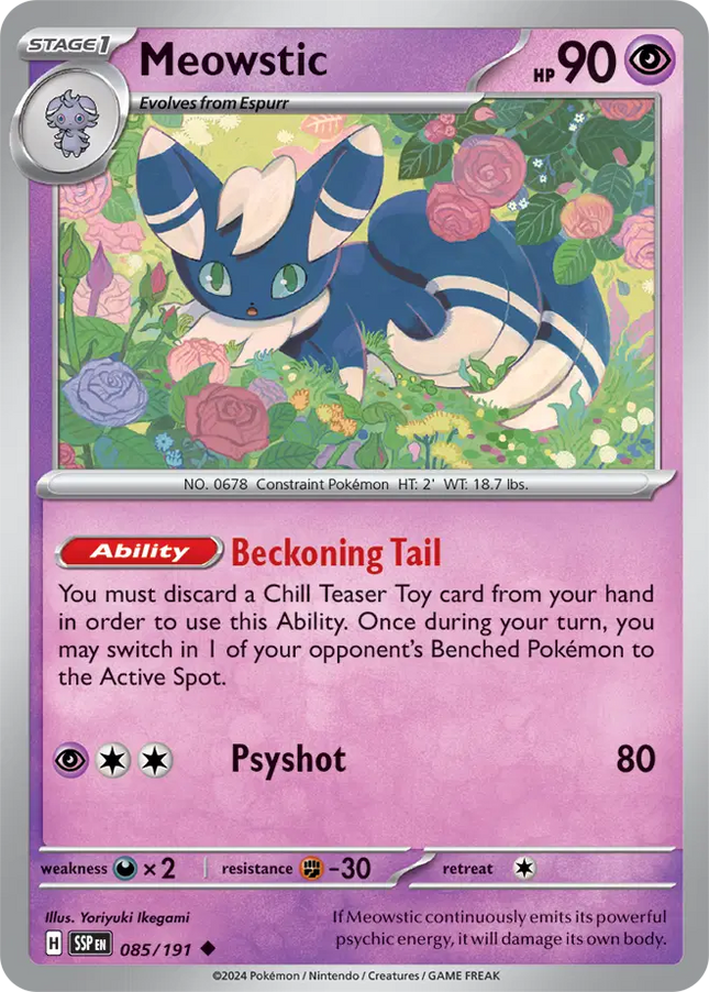 Meowstic Uncommon • 085/191 Surging Sparks