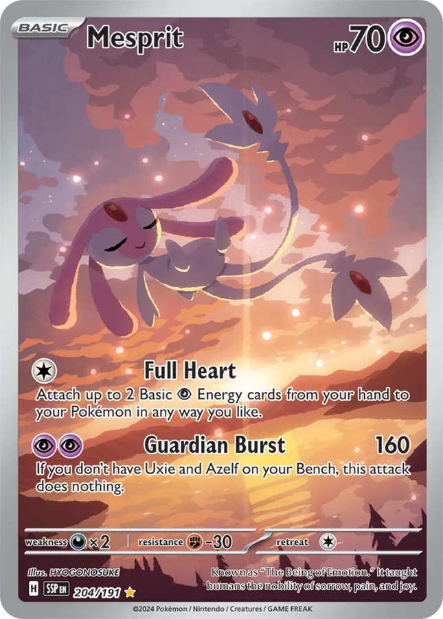 Mesprit Surging Sparks Illustration Rare 204/191