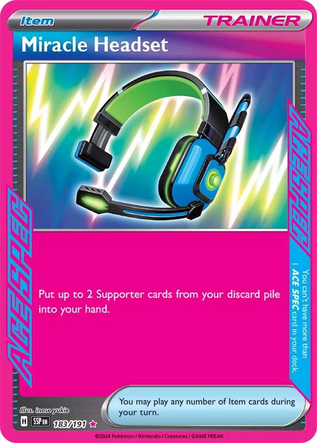 Miracle Headset Surging Sparks ACE SPEC Rare 183/191