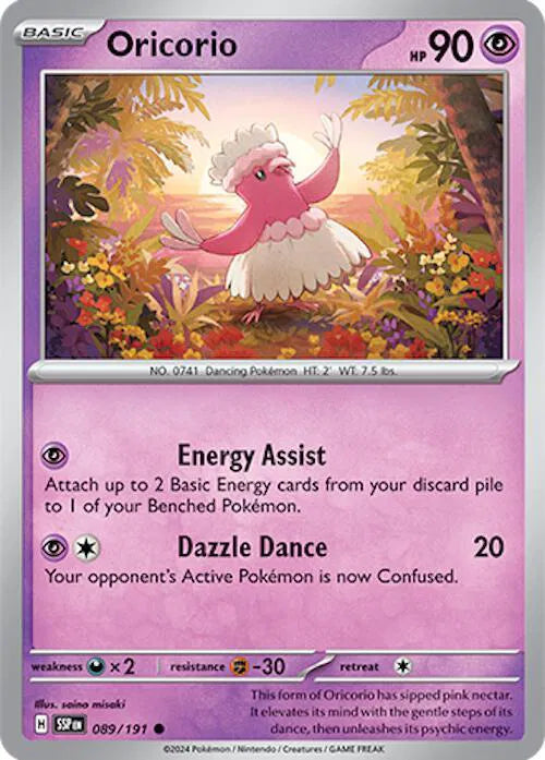 Oricorio Surging Sparks Common 089/191 Reverse Holofoil