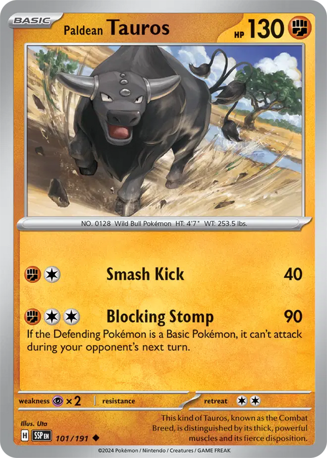 Paldean Tauros Uncommon • 101/191 Surging Sparks