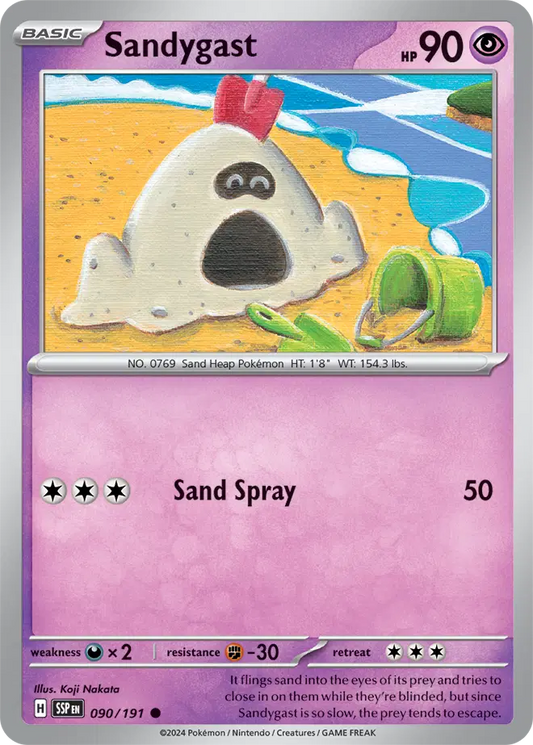 Sandygast Common • 090/191 Surging Sparks Reverse Holofoil