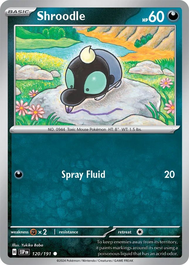 Shroodle Surging Sparks Common 120/191 Reverse Holofoil