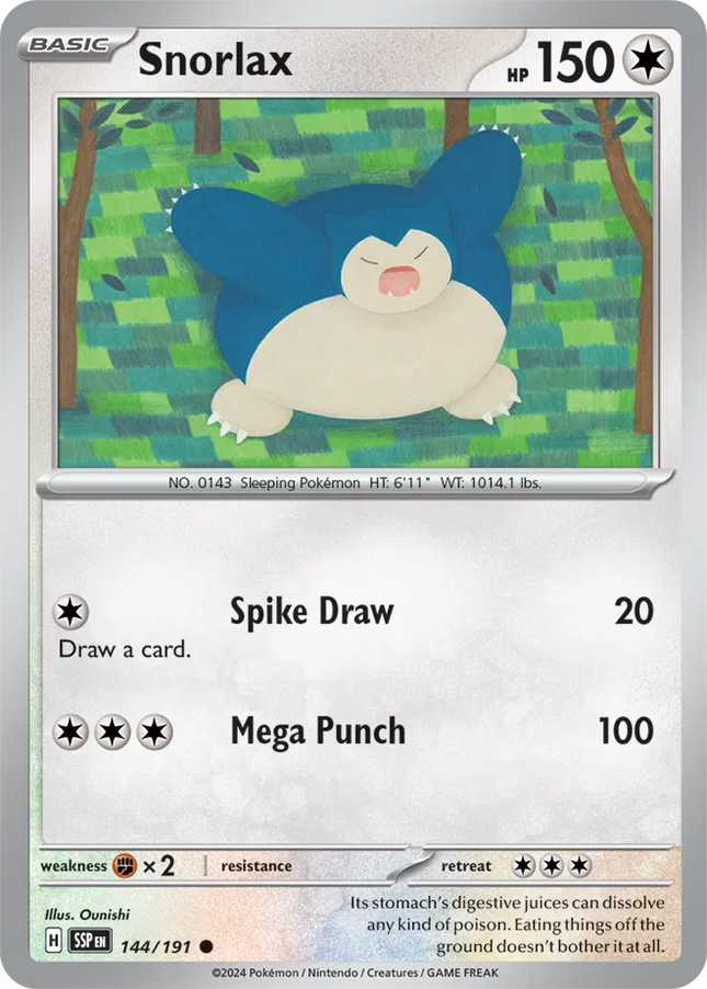 Snorlax Surging Sparks Common 144/191