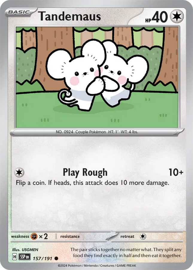 Tandemaus Surging Sparks Common 157/191 Reverse Holofoil