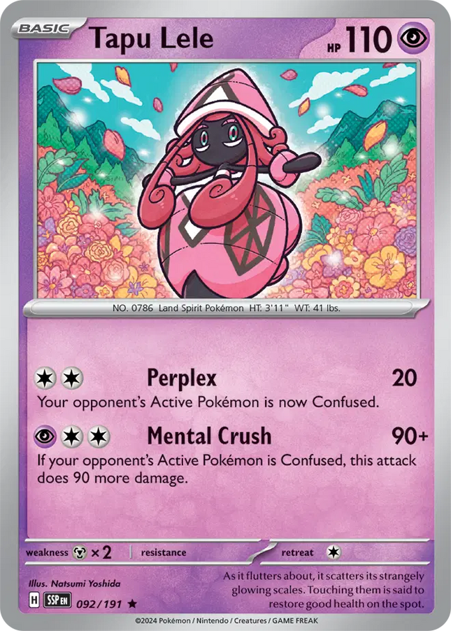 Tapu Lele Rare • 092/191 Surging Sparks Holofoil