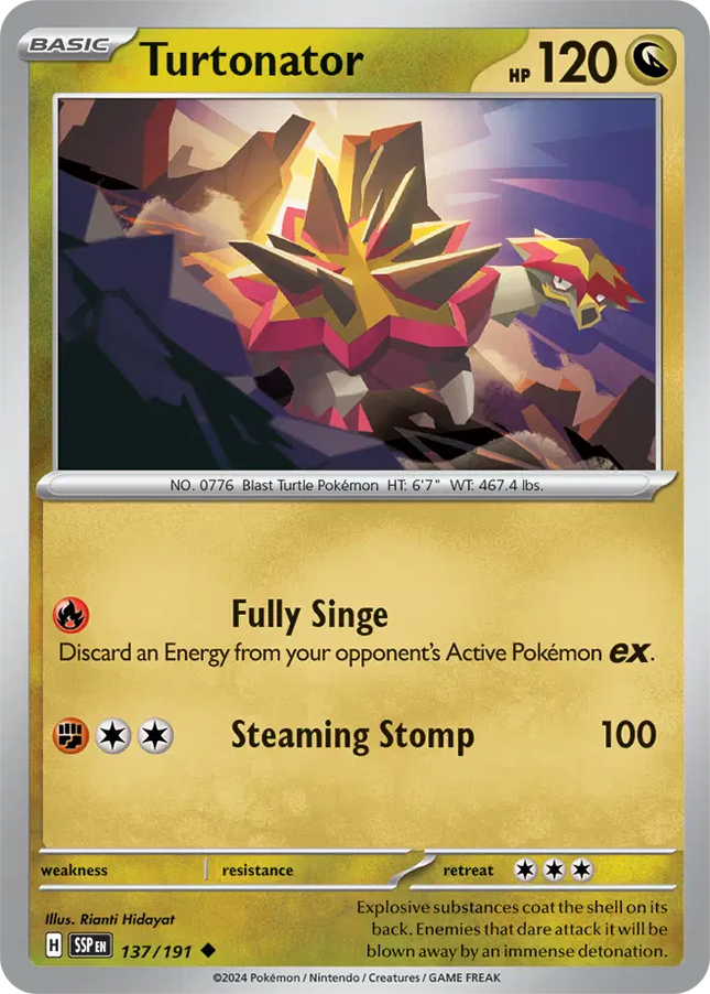 Turtonator Uncommon • 137/191 Surging Sparks