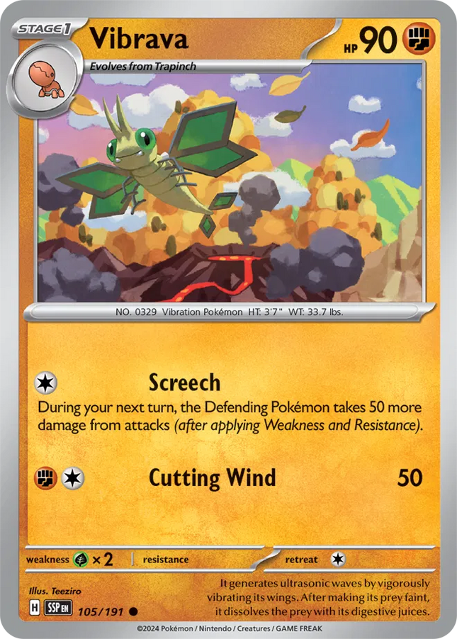 Vibrava Surging Sparks Common 105/191 Reverse Holofoil