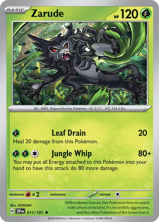 Zarude Rare • 011/191 Surging Sparks Holofoil