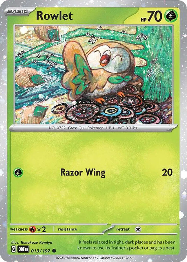 Rowlet - 013/197 (Cosmos Holo) Miscellaneous Cards & Products Common 013/197