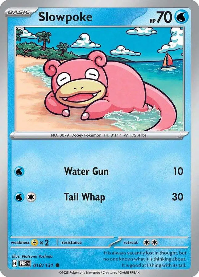 Slowpoke Common • 018/131 Prismatic Evolutions Reverse Holofoil