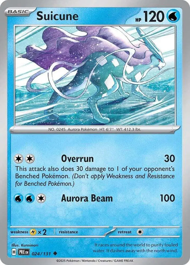 Suicune Uncommon • 024/131 Prismatic Evolutions Reverse Holofoil