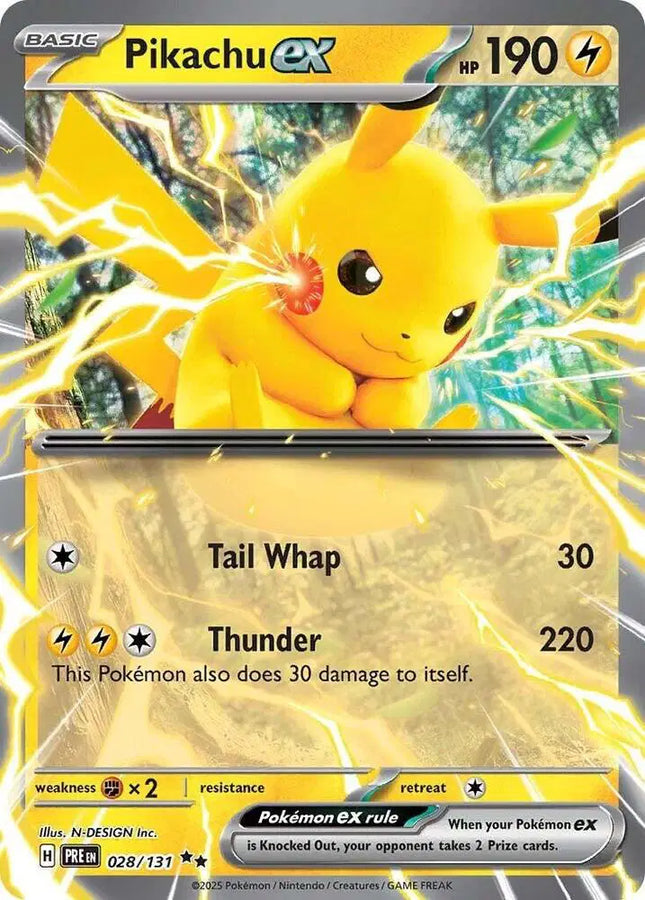 Pikachu ex Double Rare • 028/131 Prismatic Evolutions