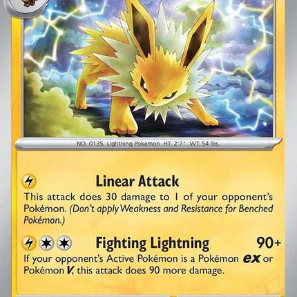 Jolteon Prismatic Evolutions Rare 029/131 Holofoil