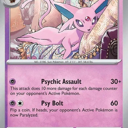 Espeon Rare • 033/131 Prismatic Evolutions Holofoil