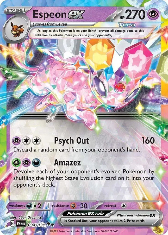 Espeon ex Prismatic Evolutions Double Rare 034/131