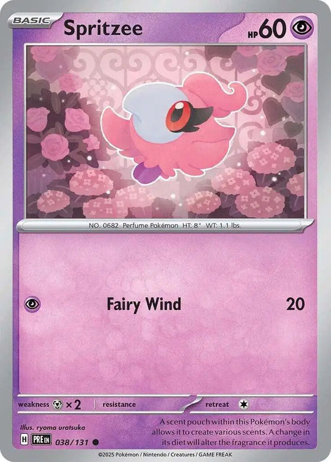 Spritzee Common • 038/131 Prismatic Evolutions Reverse Holofoil