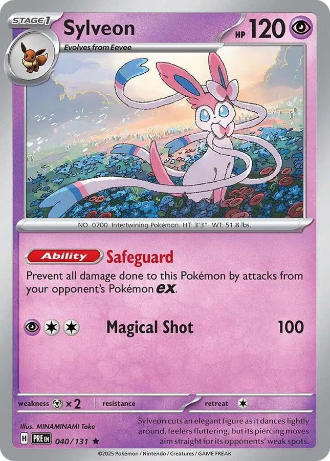Sylveon Rare • 040/131 Prismatic Evolutions Reverse Holofoil