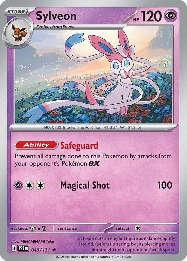Sylveon Prismatic Evolutions Rare 040/131 Holofoil