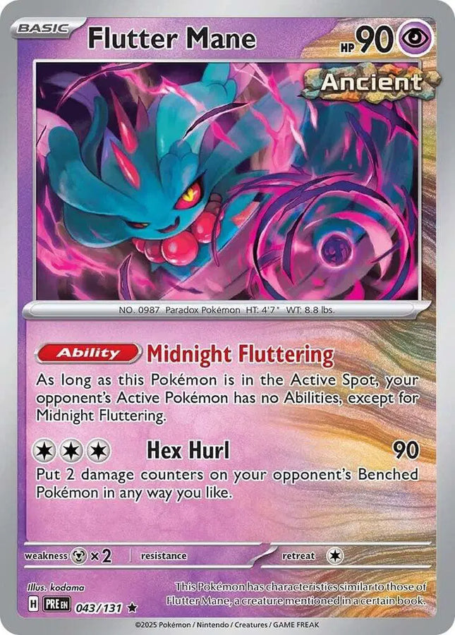 Flutter Mane Rare • 043/131 Prismatic Evolutions Holofoil