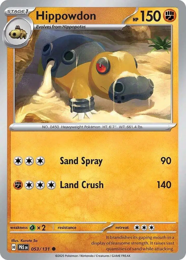 Hippowdon Common • 053/131 Prismatic Evolutions Reverse Holofoil
