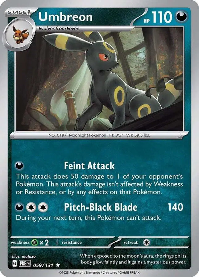 Umbreon Rare • 059/131 Prismatic Evolutions  Reverse Holofoil