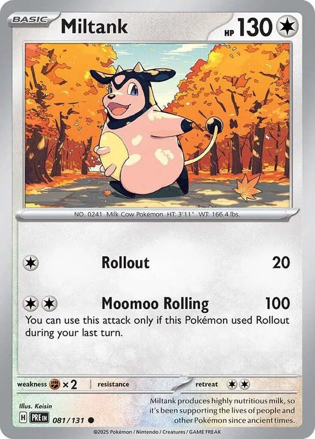 Miltank Common • 081/131 Prismatic Evolutions Reverse Holofoil