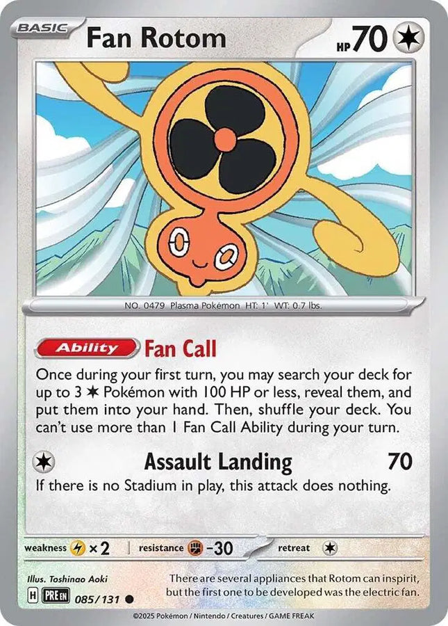 Fan Rotom Common • 085/131 Prismatic Evolutions Reverse Holofoil