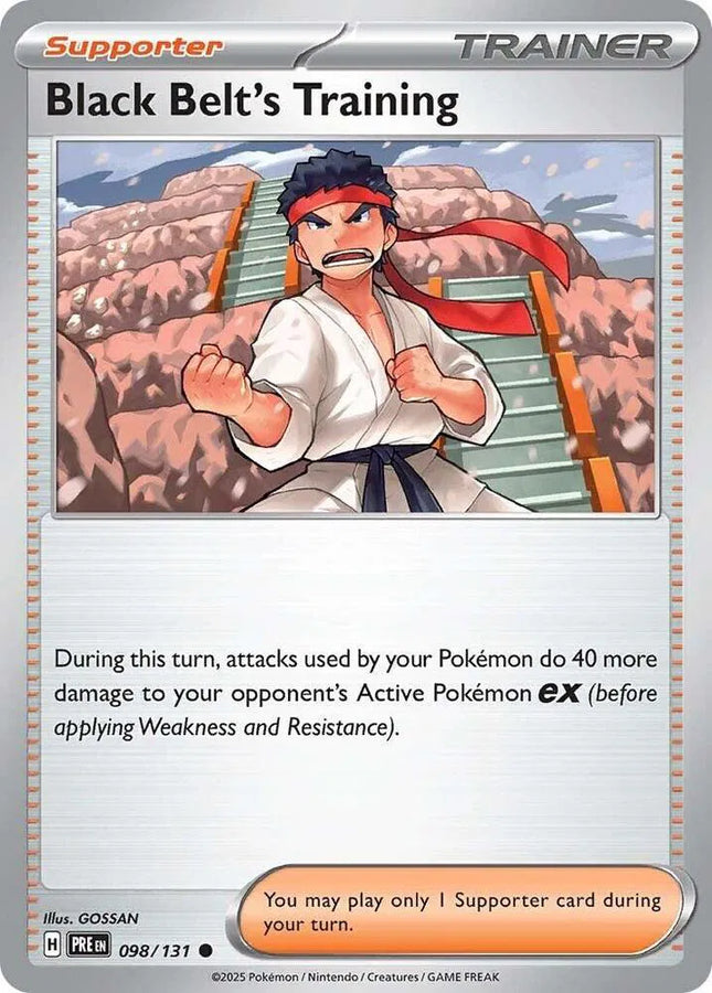 Black Belt's Training Prismatic Evolutions Common 098/131 Reverse Holofoil