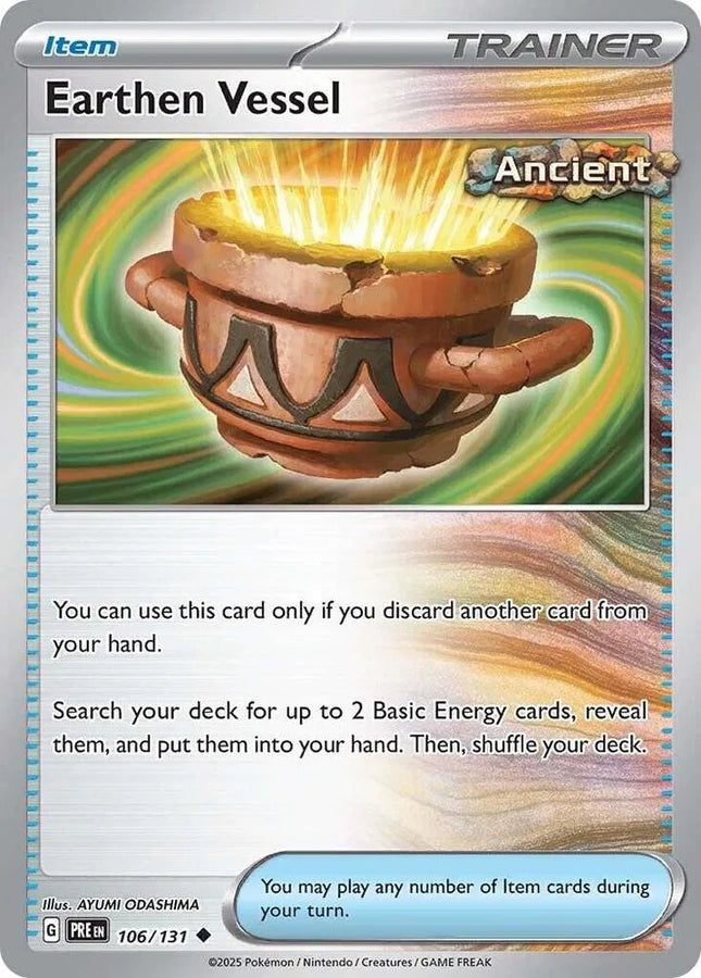 Earthen Vessel Prismatic Evolutions Uncommon 106/131 Reverse Holofoil