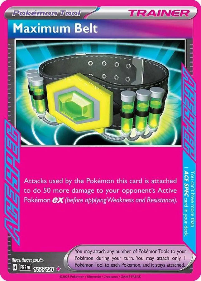 Maximum Belt Prismatic Evolutions ACE SPEC Rare 117/131