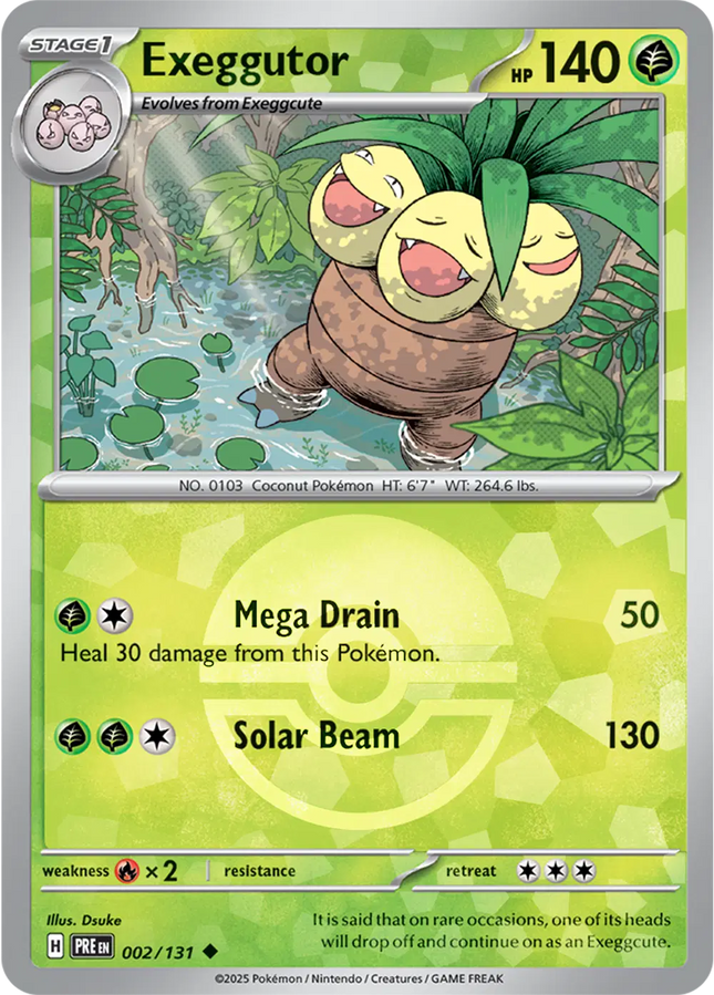 Exeggutor (Poke Ball Pattern) Uncommon • 002/131 Prismatic Evolutions