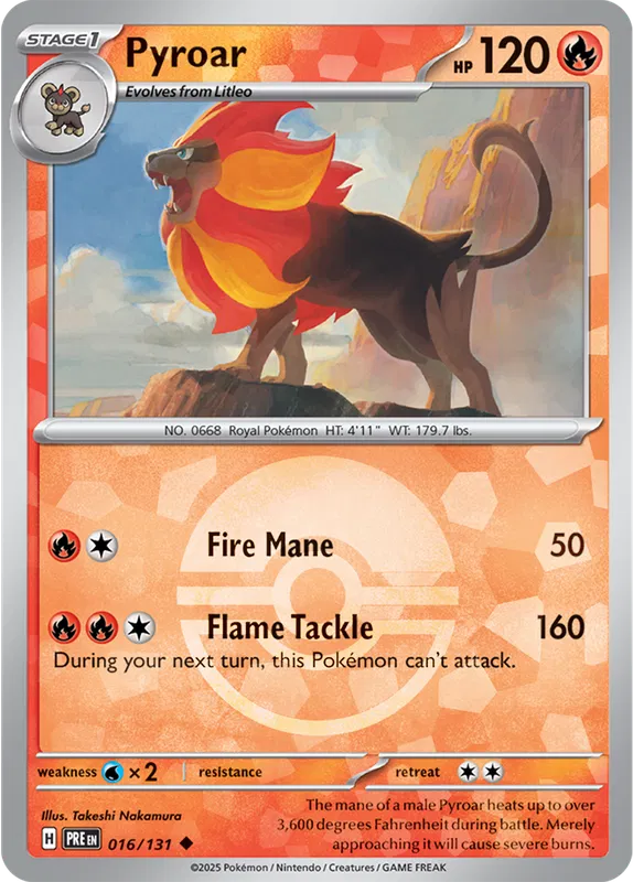 Pyroar (Poke Ball Pattern) Prismatic Evolutions Uncommon 016/131