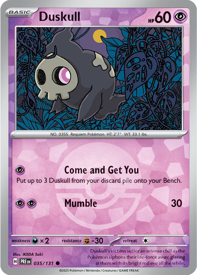 Duskull (Poke Ball Pattern) Prismatic Evolutions Common 035/131