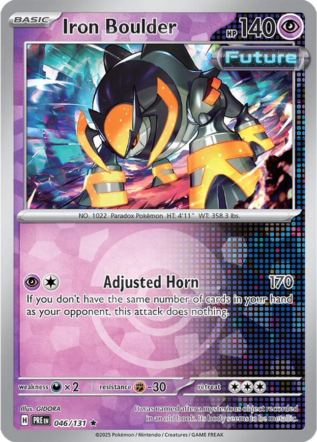 Iron Boulder (Poke Ball Pattern) Prismatic Evolutions Rare 046/131