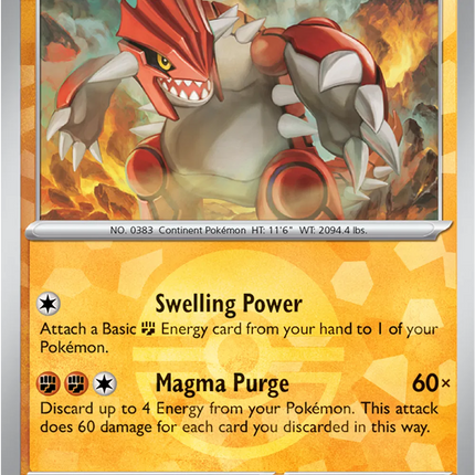 Groudon (Poke Ball Pattern) Prismatic Evolutions Rare 049/131
