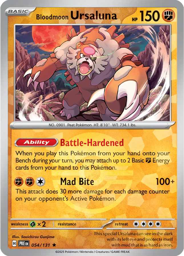 Bloodmoon Ursaluna (Poke Ball Pattern) Rare • 054/131 Prismatic Evolutions