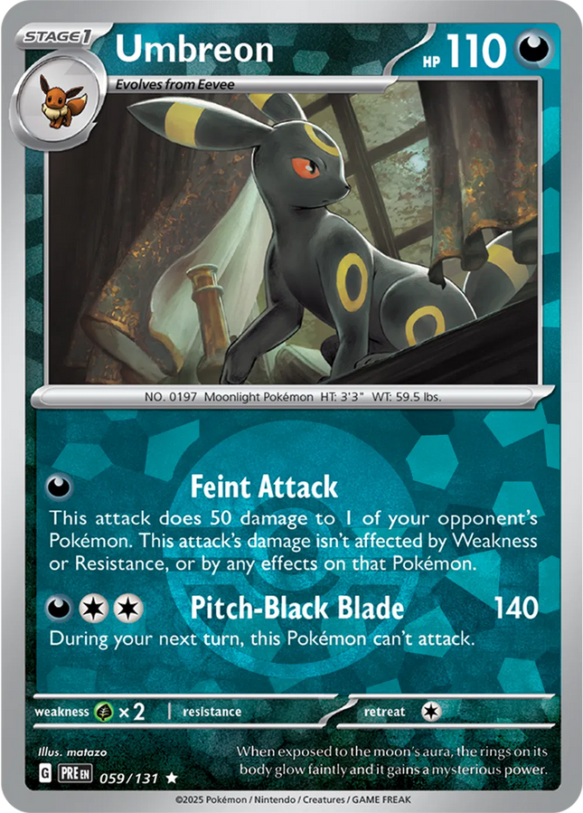 Umbreon (Poke Ball Pattern) Prismatic Evolutions Rare 059/131