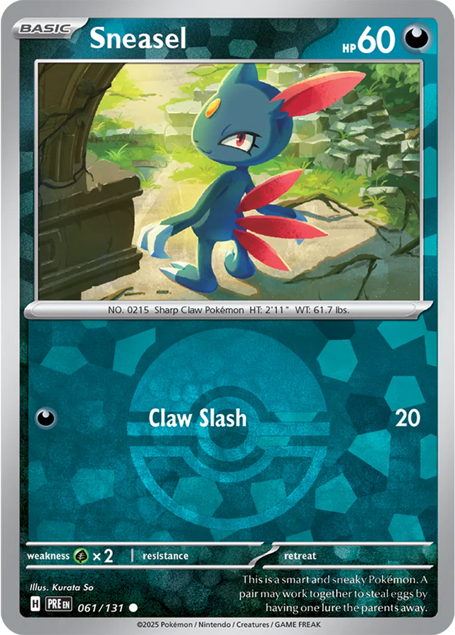 Sneasel (Poke Ball Pattern) Prismatic Evolutions Common 061/131
