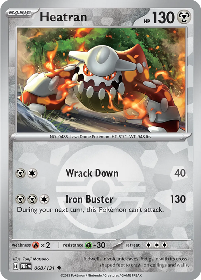Heatran (Poke Ball Pattern) Prismatic Evolutions Uncommon 068/131