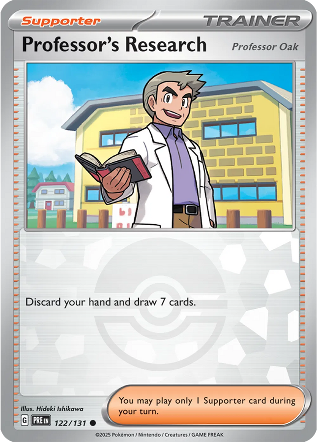 Professor's Research [Professor Oak] (Poke Ball Pattern) Prismatic Evolutions Common 122/131