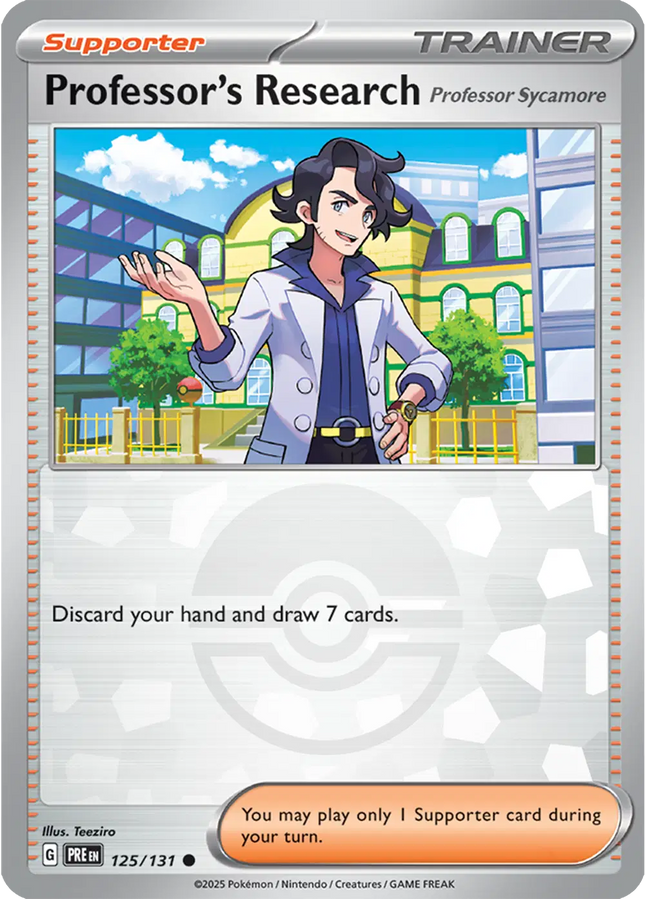 Professor's Research [Professor Sycamore] (Poke Ball Pattern) Common • 125/131 Prismatic Evolutions
