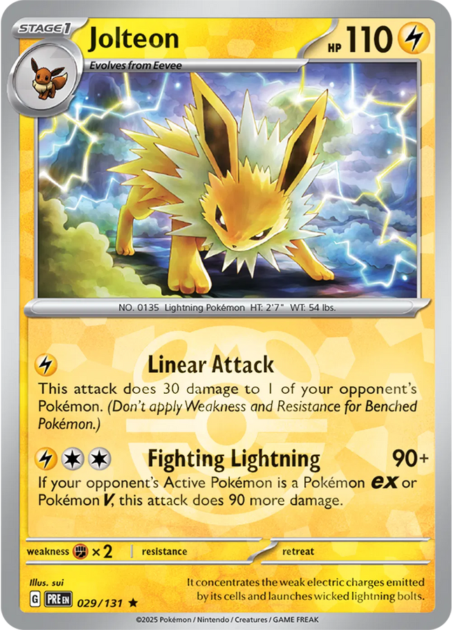 Jolteon (Master Ball Pattern) Prismatic Evolutions Rare 029/131