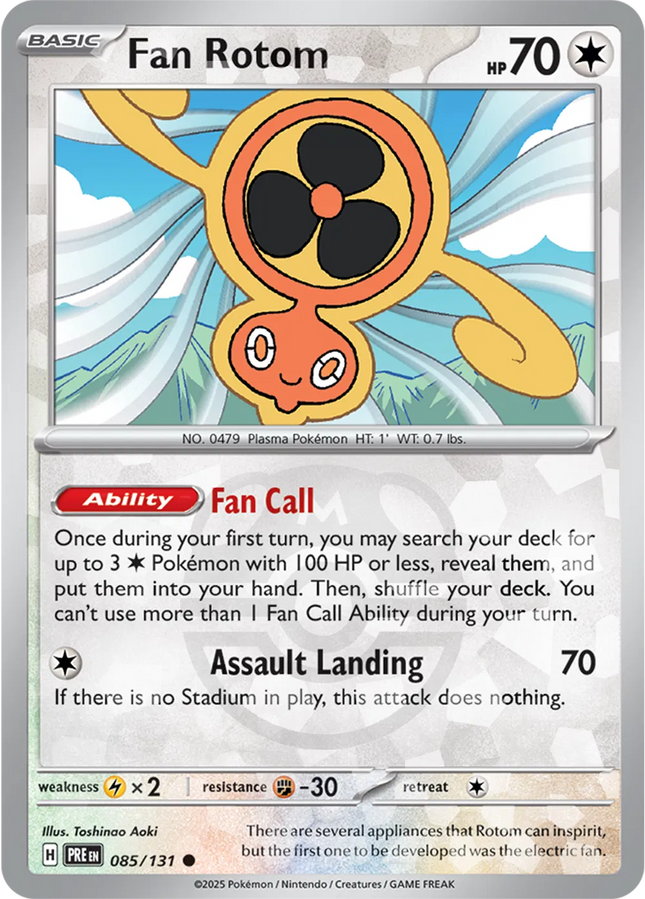 Fan Rotom (Master Ball Pattern) Prismatic Evolutions Common 085/131