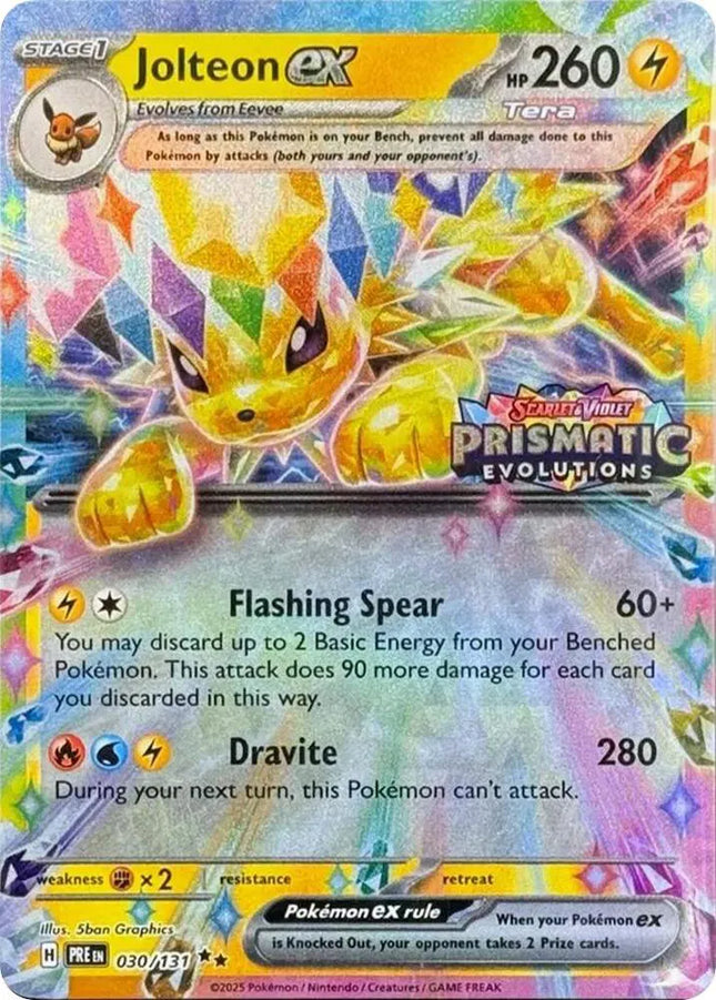 Jolteon ex - 030/131 (Prismatic Evolutions Stamp) Miscellaneous Cards & Products Promo 030/131 SEALED