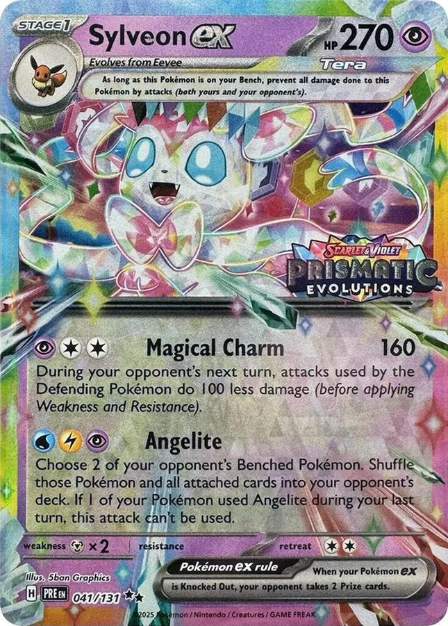 Sylveon ex - 041/131 (Prismatic Evolutions Stamp) Miscellaneous Cards & Products Promo 041/131 SEALED