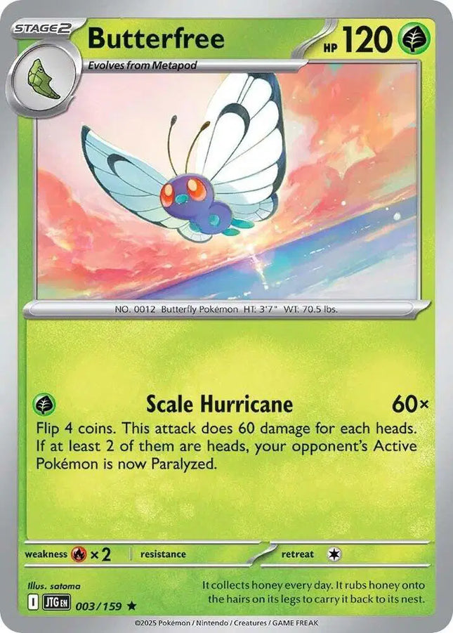 Butterfree Holo Rare • 003/159 Journey Together Holofoil