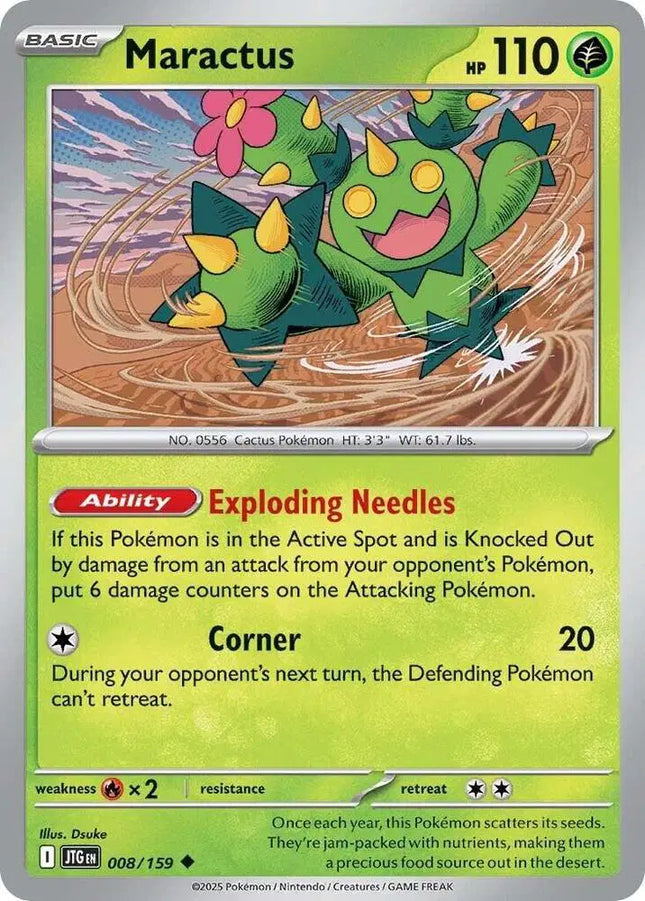 Maractus Pokemon • Uncommon • 008/159 Journey Together