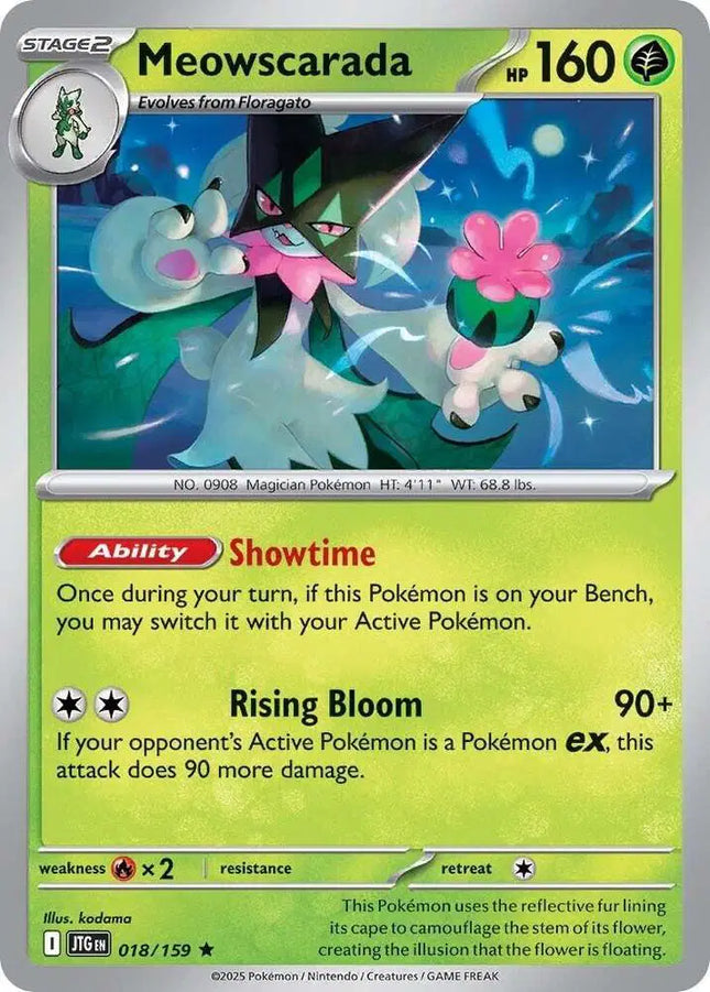 Meowscarada Holo Rare • 018/159 Journey Together Reverse Holofoil